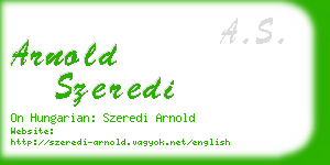 arnold szeredi business card
